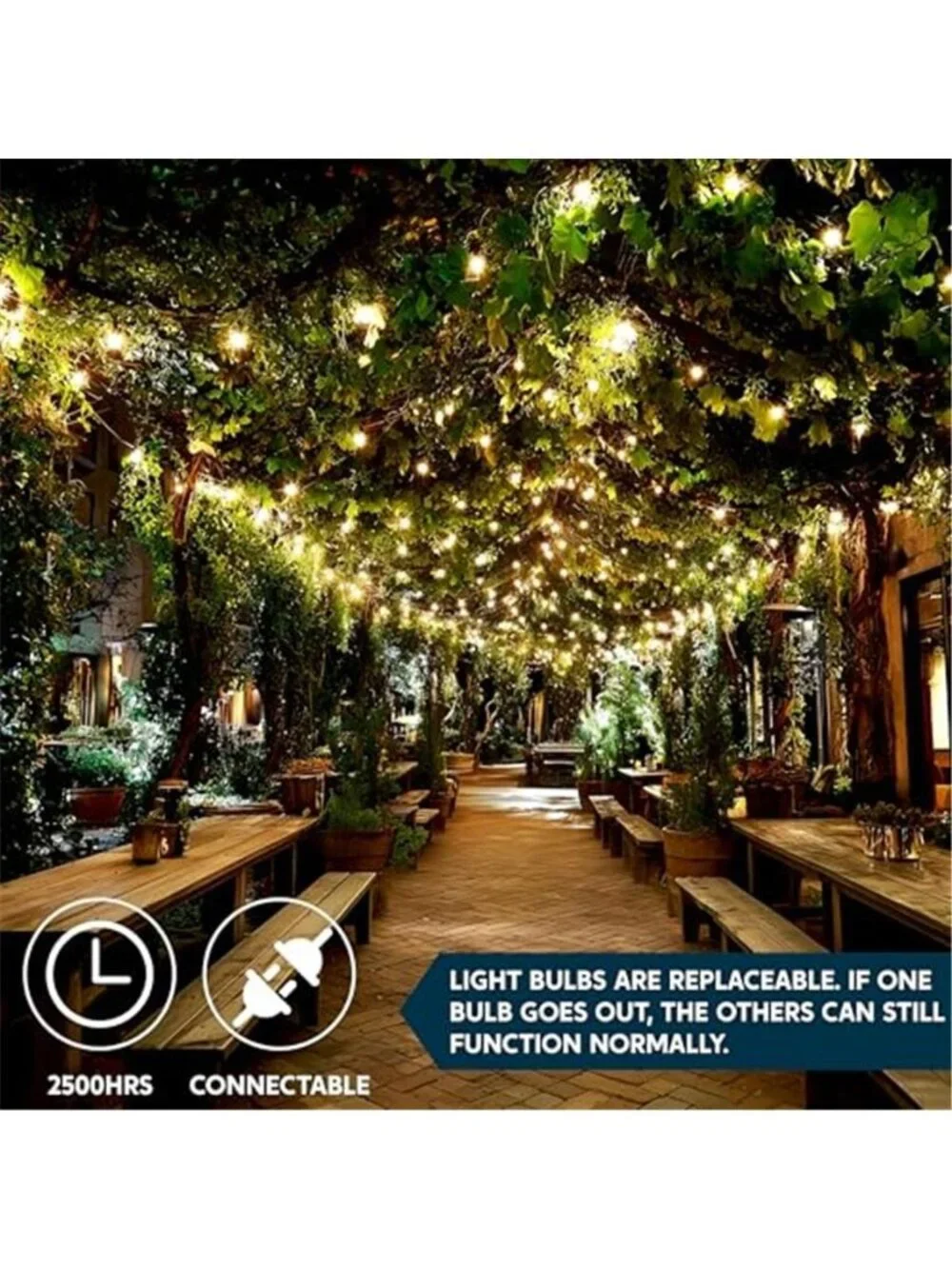 Christmas String Lights 100 White Mini Lights Indoor Outdoor Holiday Decor